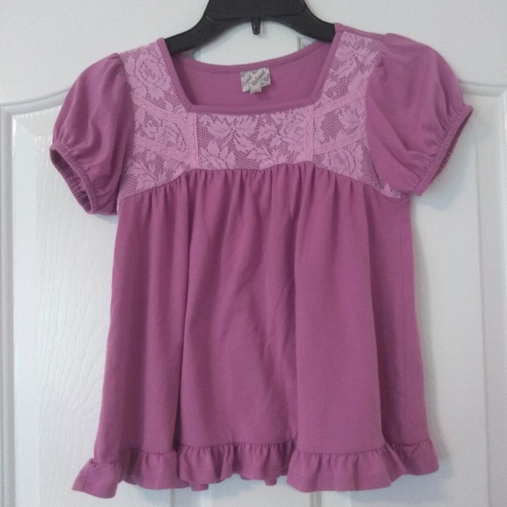 L 10/12 | Mauve Ruffled Blouse | D-Signed